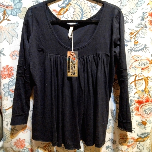 NWOT Avatar Black and Green Babydoll Tops - Picture 4 of 8